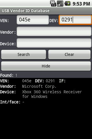 PCI Vendor ID DB Screenshot 1